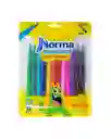 Plumones Lavables Punta Bala X12 Norma