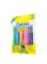 Plumones Lavables Punta Bala X12 Norma