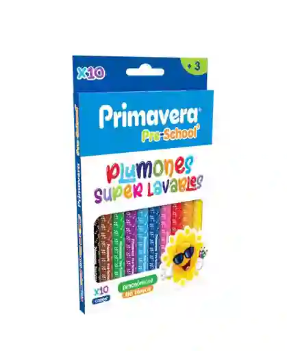 Plumones Pre-school Super Lavables X 10