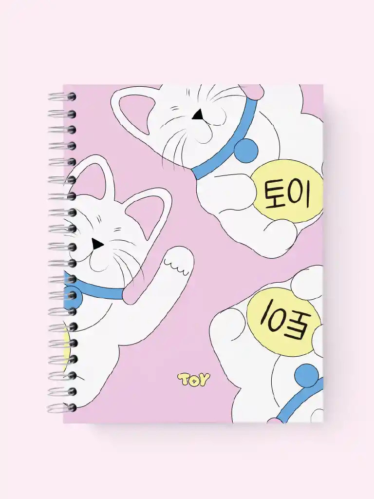 Notebook Tokio Neko Cuadriculado