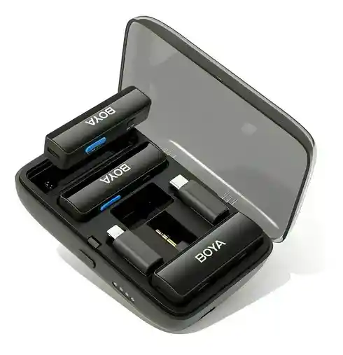 Micrófono De Solapa Inalámbrico Dual - Profesional Boya/ Boyalink - Multicompatible