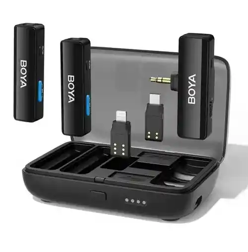 Micrófono De Solapa Inalámbrico Dual - Profesional Boya/ Boyalink - Multicompatible