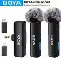 Micrófono De Solapa Inalámbrico Dual - Profesional Boya/ Boyalink - Multicompatible