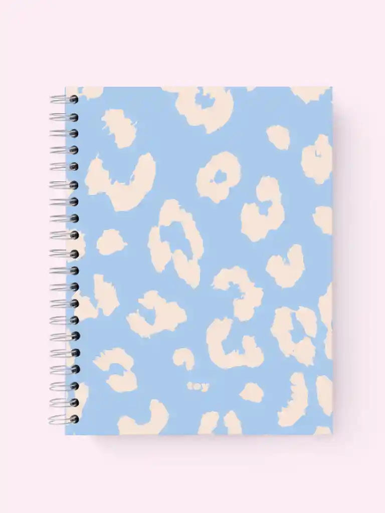 Notebook Animal Print Azul Rayado