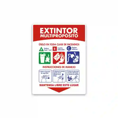 Letrero De Señalizacion Extintor Multipropósito