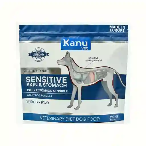 Alimento Medicado Kanu Vet Piel Y Estómago Sensible Para Perro Adultos