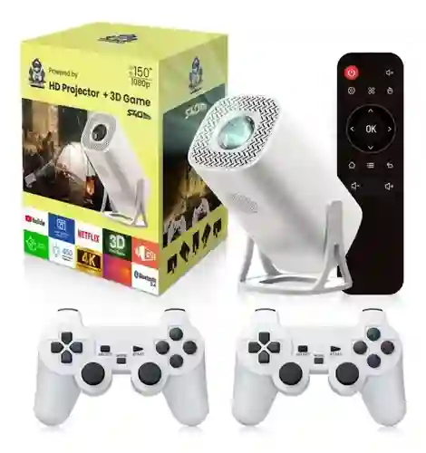 Proyector Smart Android 2 En 1 Emulador De Juegos Inalambrico
