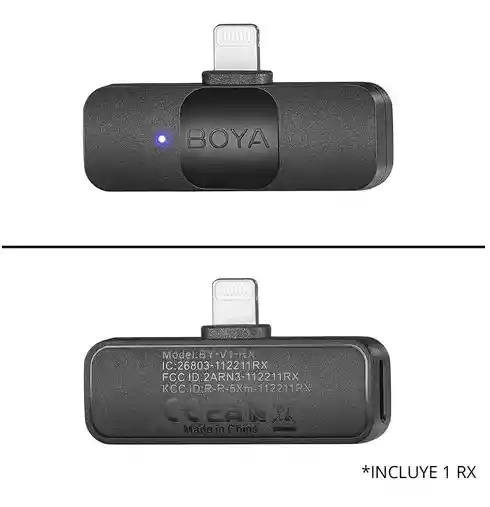 2 Micrófonos Boya By-v2 Dual Omnidireccionales Conexión Lightning Inalámbricos