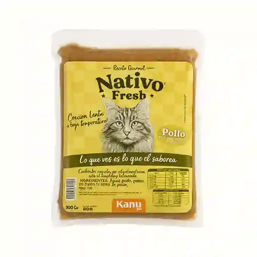 Alimento Congelado Nativo Fresh Pollo Kanu Pet Para Gato Adulto Y Cachorro