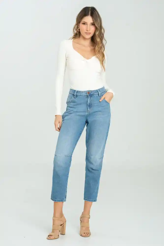 Jeans Kamil Color Azul Medio Talla 6