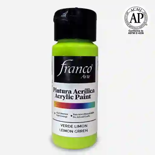 Pintura Acrílca Verde Limón Franco Arte