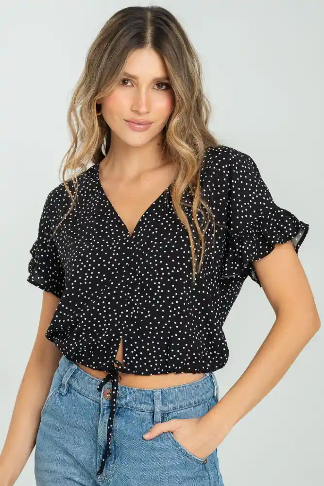 Blusa Mishall Color Negro Talla S