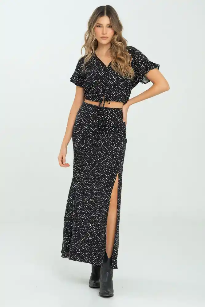 Falda Santorini Color Negro Talla 12