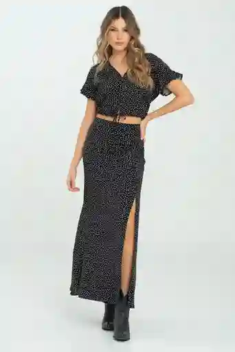 Falda Santorini Color Negro Talla 6
