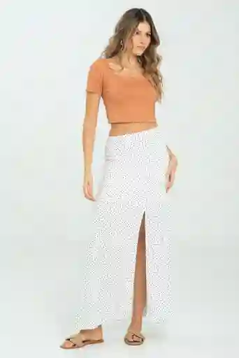 Falda Santorini Color Blanco Crudo Talla 14