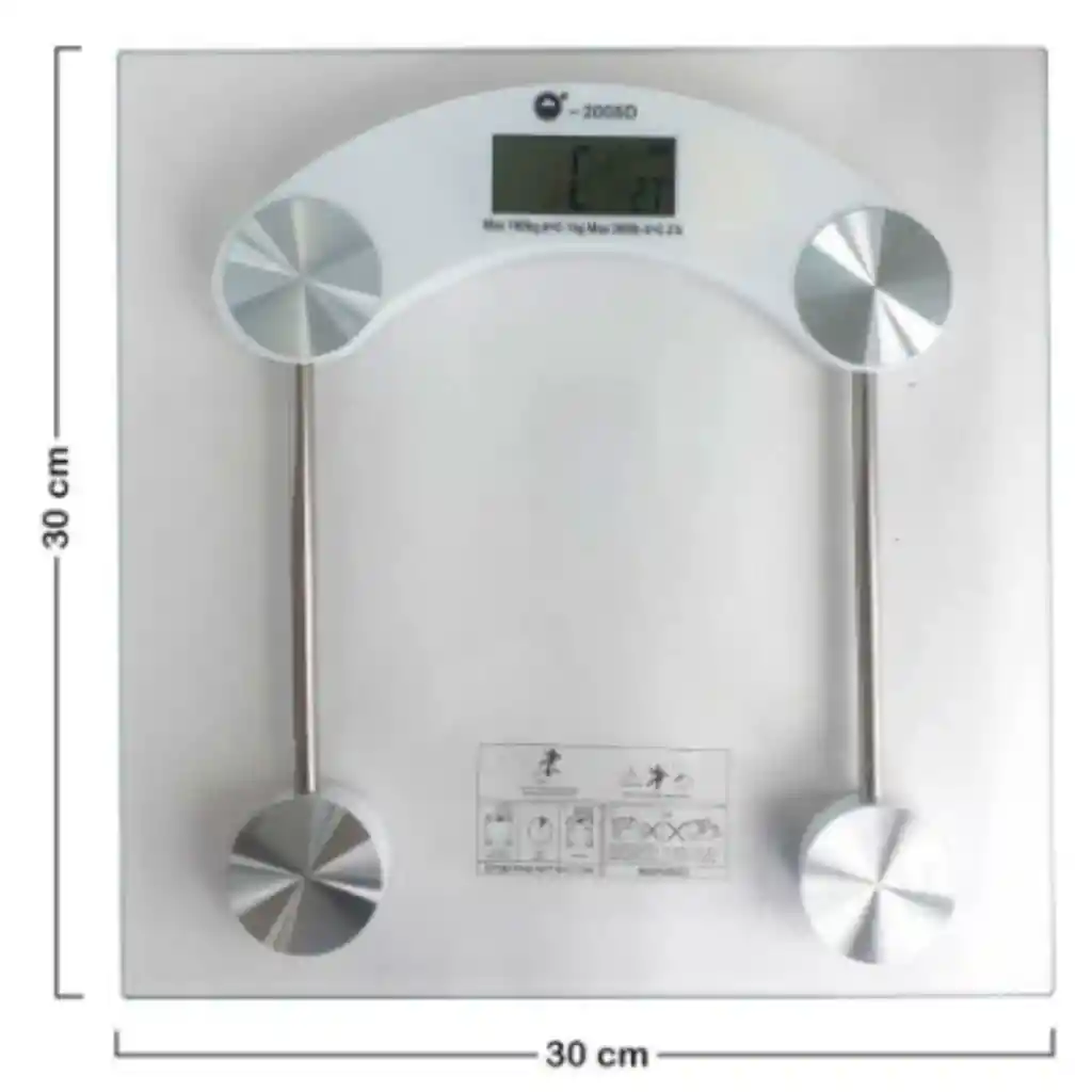 Bascula Baño Pesa Balanza Personal Vidrio Digital 180 Kg