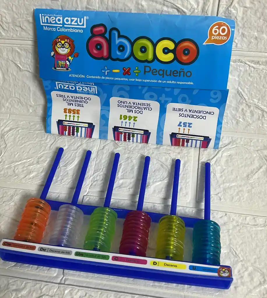 Abaco Linea Azul Pequeño Pasta