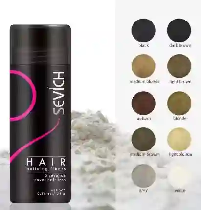 Fibras Capilares Color Dark Brown 25g En Polvo Para La Caída Del Cabello