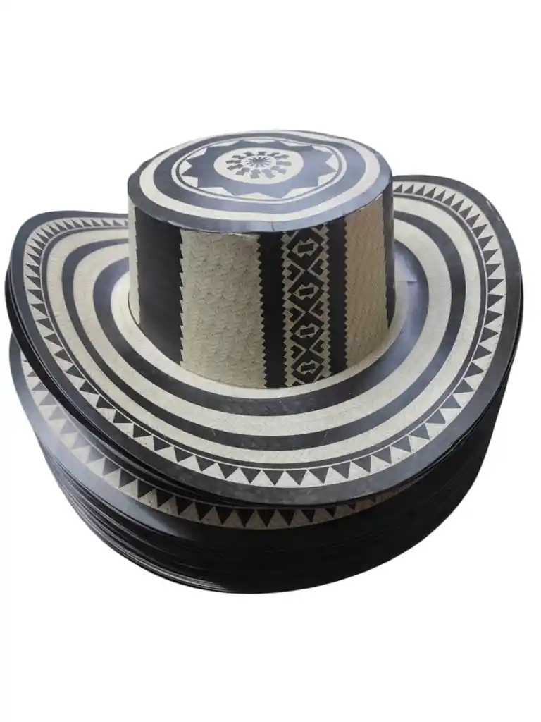 12 Sombreros Carton Y 12 Collares Fiestas Hora Loca Eventos Multicolores