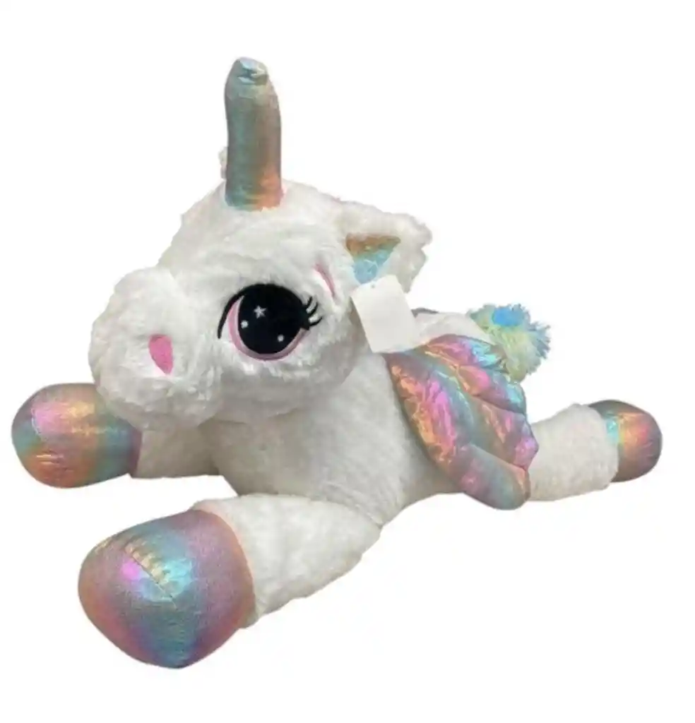Unicornio Acostado De Peluche 70 Cm