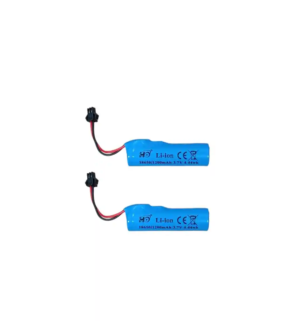 Bateria Litio Recargable 18650 Con Conector X 2 Bat