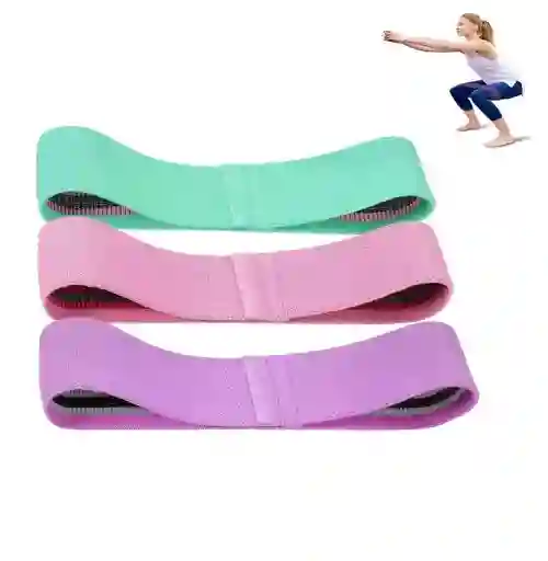 Set 3 Banda Elastica Tela Pilates Bandas Elasticas Tela Yoga