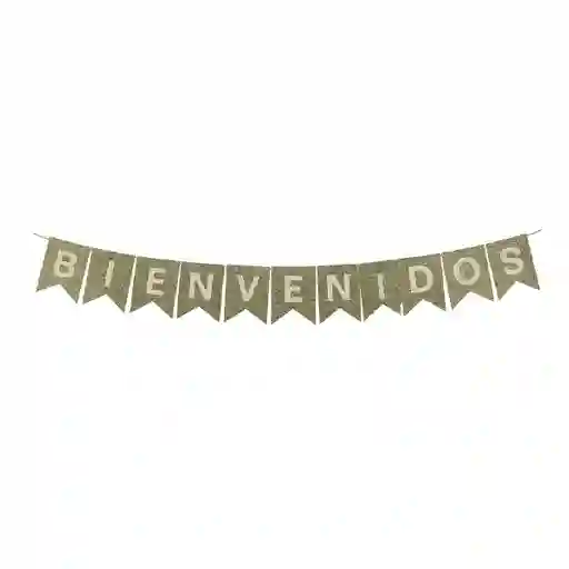 Banderin Bienvenidos Dorado