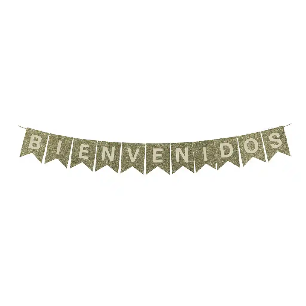 Banderin Bienvenidos Dorado