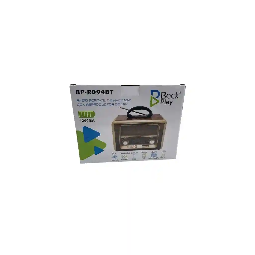 Radio Am/fm Bluetooth Multibandas Usb Vintage Recargable
