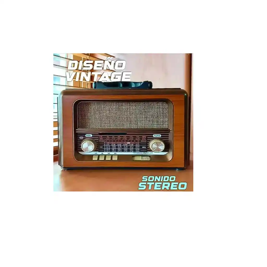 Radio Am/fm Bluetooth Multibandas Usb Vintage Recargable