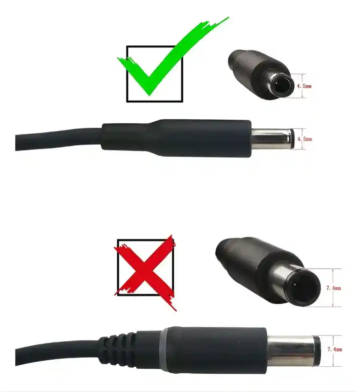Cargador Para Portátil Dell Punta Fina 19.5v 3.41a 45w 4.5mm