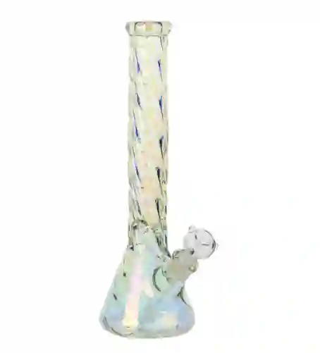 Twisted Iridescent Bong 16"