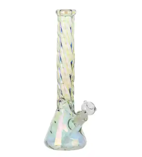 Twisted Iridescent Bong 16"