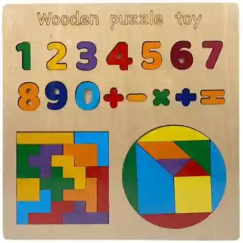 Juego Didáctico Puzle - Numeros Y Tangram