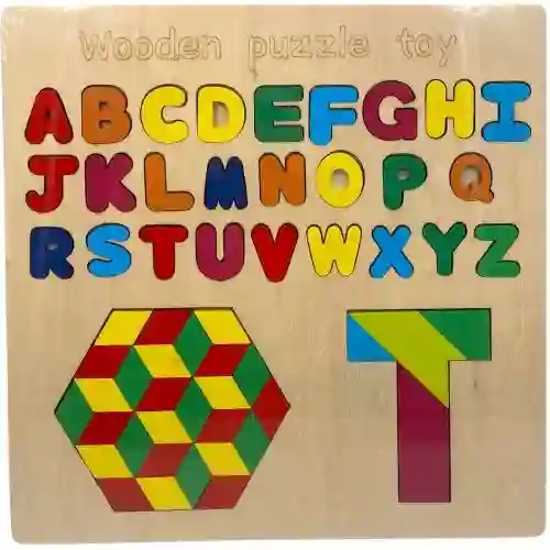 Juego Didáctico Puzle - Letras Y Tangram