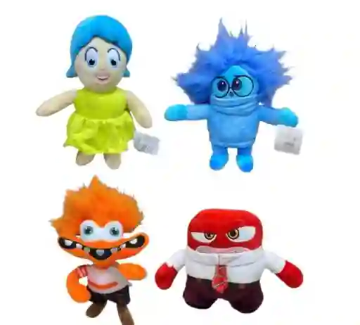 Coleccion Intensamente Peluches 4 Personajes 20 Cm Alto