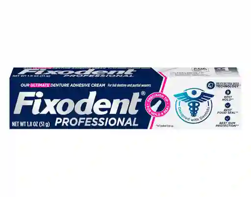 Fixodent Professional Ultimate – Crema Adhesiva Para Dentaduras Completas Y Parciales 1.8 Oz (51g)