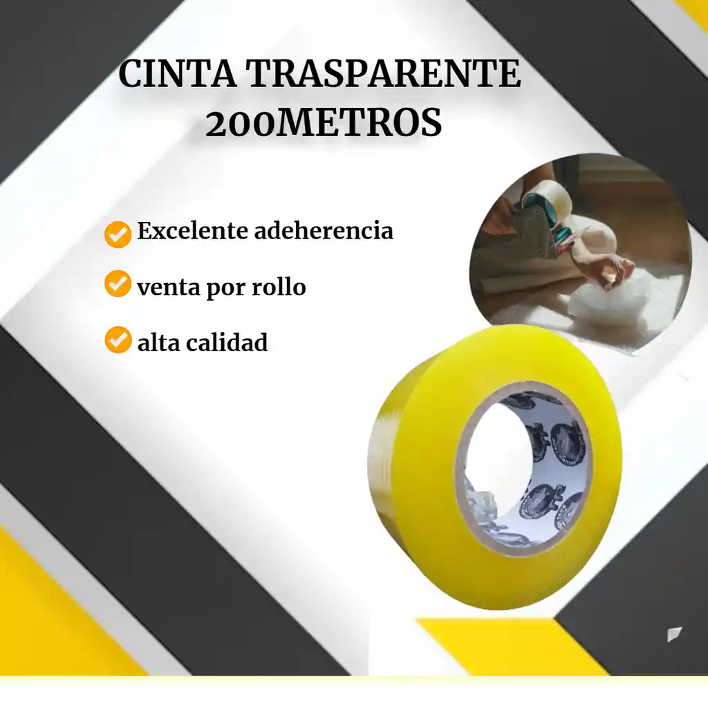 Cinta Transparente 200m-empaque