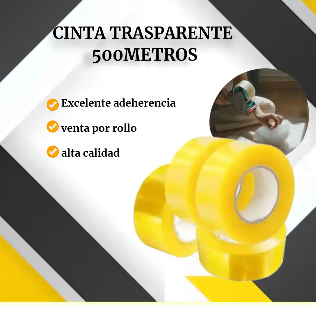 Cinta Transparente 500mtrs-empaque