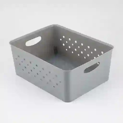 Canastas Great Plastic 30x21x21cm Gris Plastico