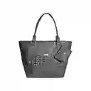 Bolso De Hombro Shopping Y Monedero Gala Negro