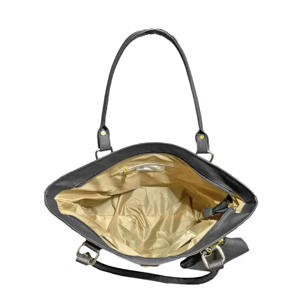 Bolso De Hombro Shopping Y Monedero Gala Negro