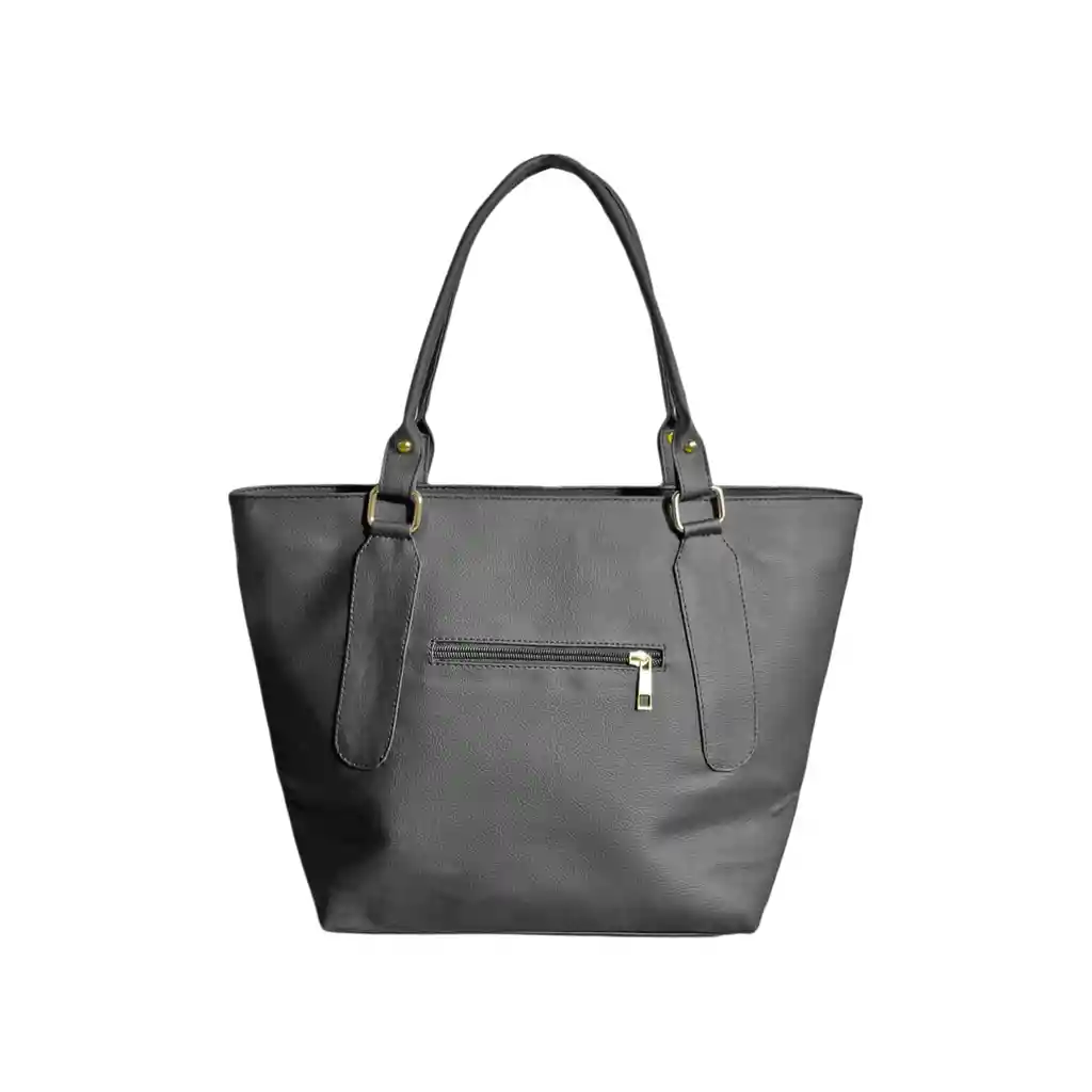 Bolso De Hombro Shopping Y Monedero Gala Negro