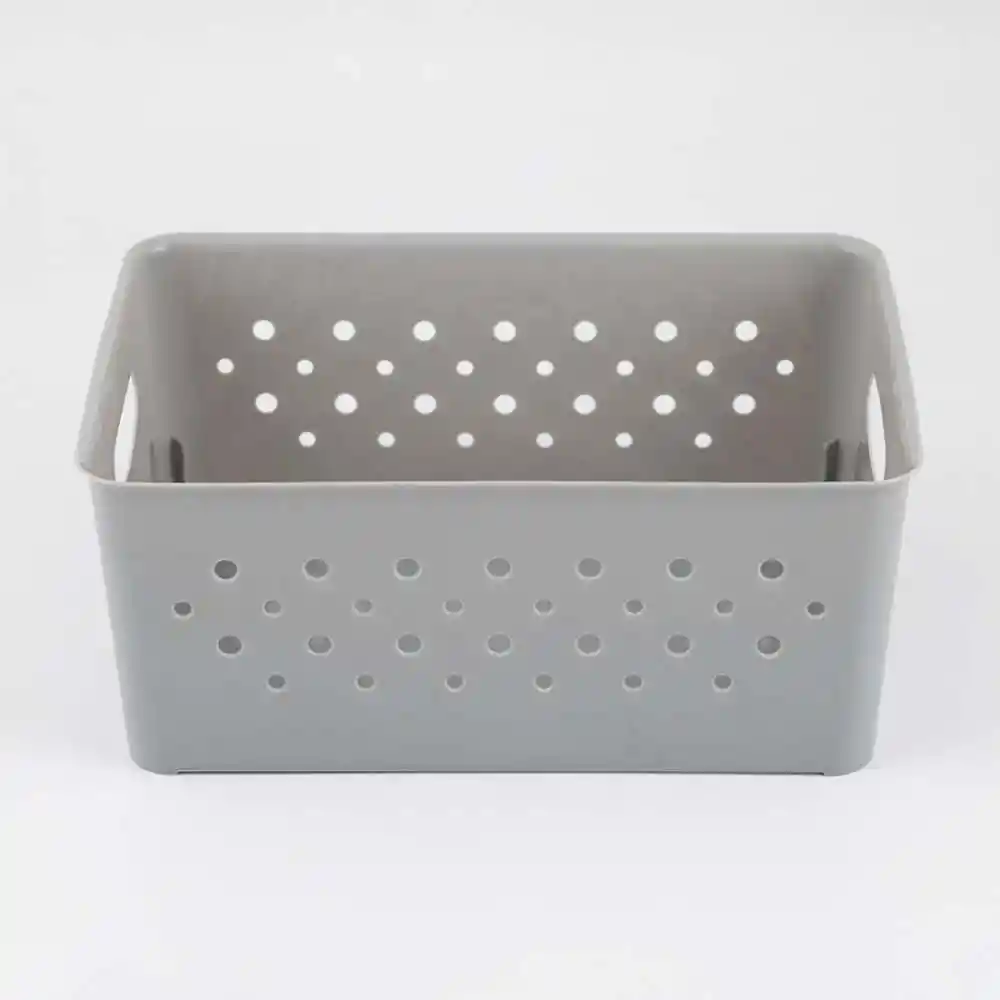 Canastas Great Plastic 25x18x18cm Gris Plastico