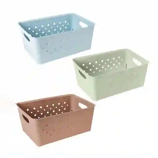 Canastas Great Plastic 35x26x26cm Surtido