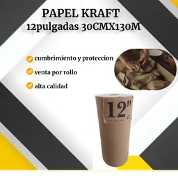 Papel Kraft Rollo De 12 Pulgadas 30cmx130mtrs-empaque