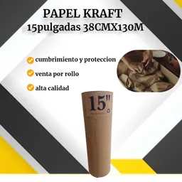 Papel Kraft 15 Pulgadas 38cmx130m -empaque