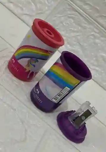 Sacapunta Deposito Lapiz Delgado Niña Faber Castell