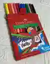 Plumones Faber Castell Lavables X12