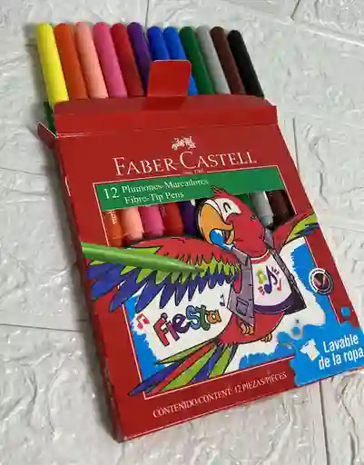 Plumones Faber Castell Lavables X12